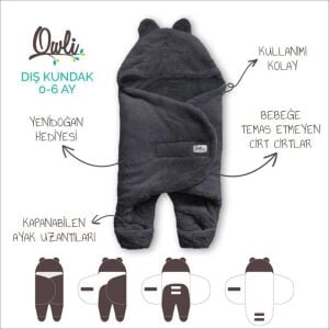 Owli Dış Kundak Onyx 0-6 Ay | Bebek Kundak