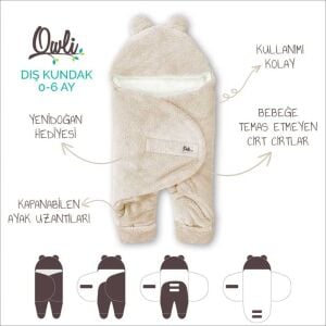 Owli Dış Kundak Vanilla 0-6 Ay | Bebek Kundak