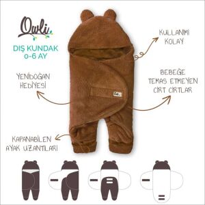 Owli Dış Kundak Almond 0-6 Ay | Bebek Kundak