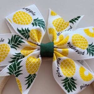 Ananas Desenli Fiyonk Bebek Saç Bandı