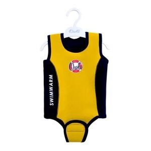 Owli Swimwarm Üşütmeyen Bebek Mayosu Sarı-Siyah  - UV Korumalı 12-24 ay