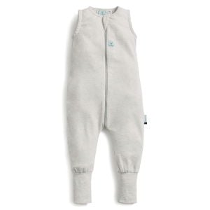 ErgoPouch Organik Pamuklu Patikli Kolsuz Pijama Tulumu 0.2 TOG Grey Marle | Bebek Uyku Tulumu