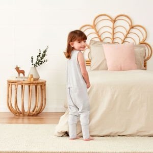 ErgoPouch Organik Pamuklu Patikli Kolsuz Pijama Tulumu 0.2 TOG Grey Marle | Bebek Uyku Tulumu