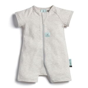 ErgoPouch Organik Pamuklu Kısa Tulum 0.2 TOG Grey Marle | Bebek Tulumu