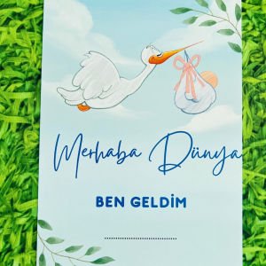 Bebek Anı Kartları Türkçe&İngilizce Erkek Bebek