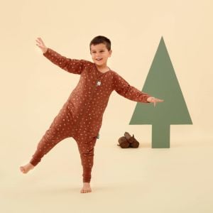 ErgoPouch Organik Pamuklu Patikli Pijama Tulumu 2.5 TOG Acorn | Bebek Uyku Tulumu